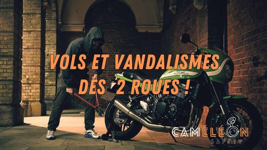 article de blog sur les vols et vandalismes des 2 roues moto vélo écrit par le du site Caméléon Safety spécialisée dans la vente de dashcam