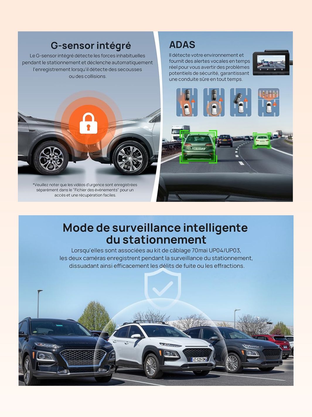 dashcam 70mai A810 surveillance stationnement